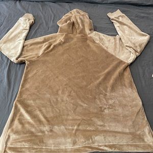 Velour plush hoodie